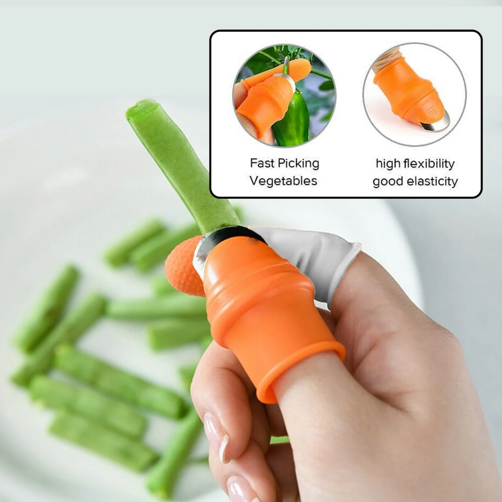 Vegetable Thumb Cutter | Finger Guard Knife for Safe & Fast Cutting