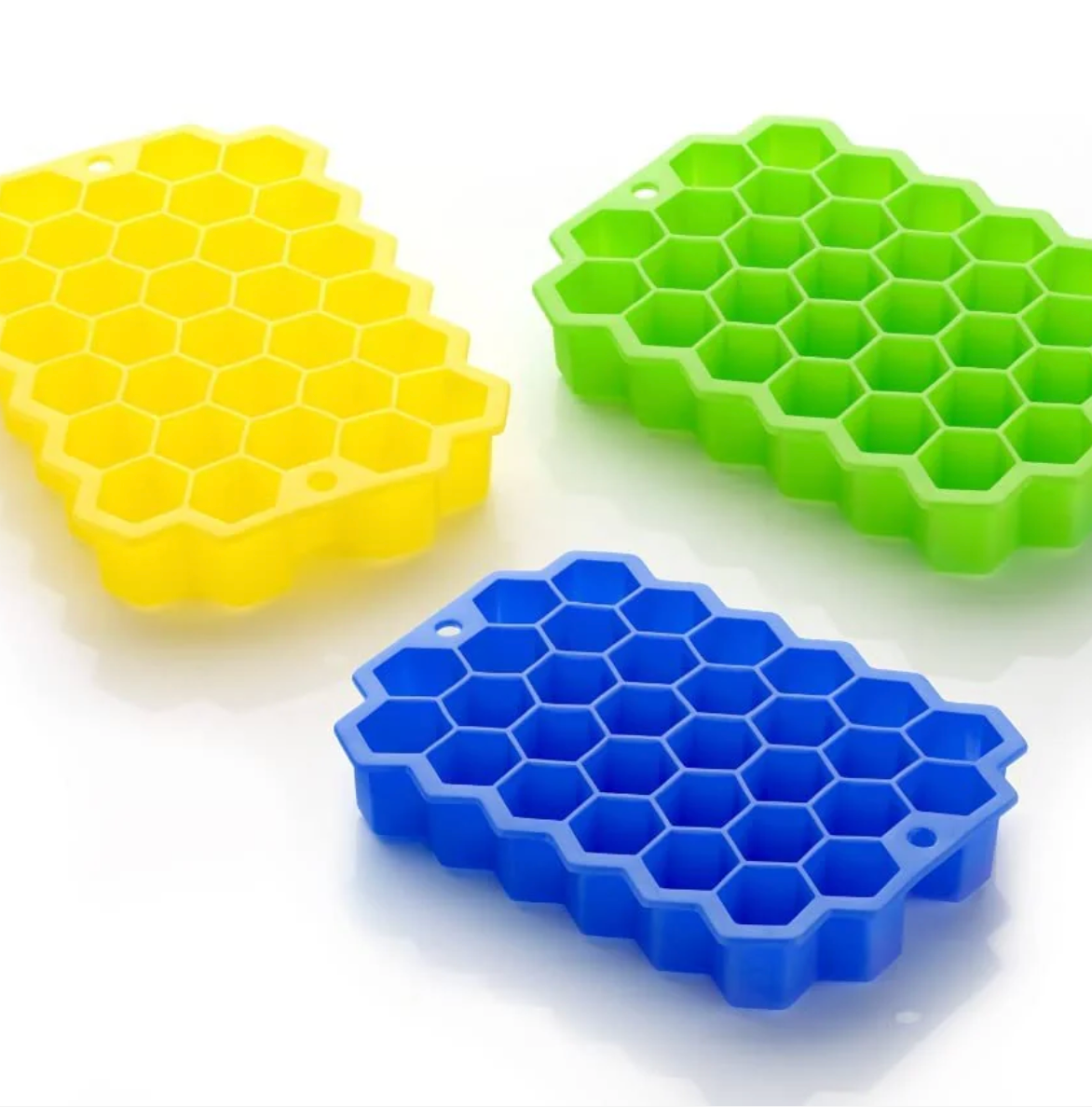 Flexible Silicone Honeycomb Ice Cube Tray | 37 Small Cubes | Multi-Use Mould