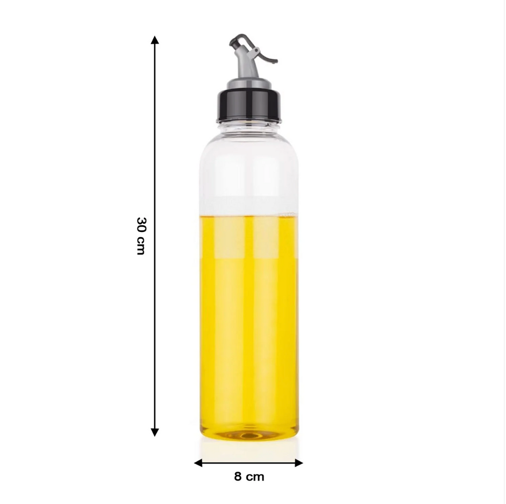 1L Clear Oil Dispenser with Lid & Drip-Free Spout – Plastic