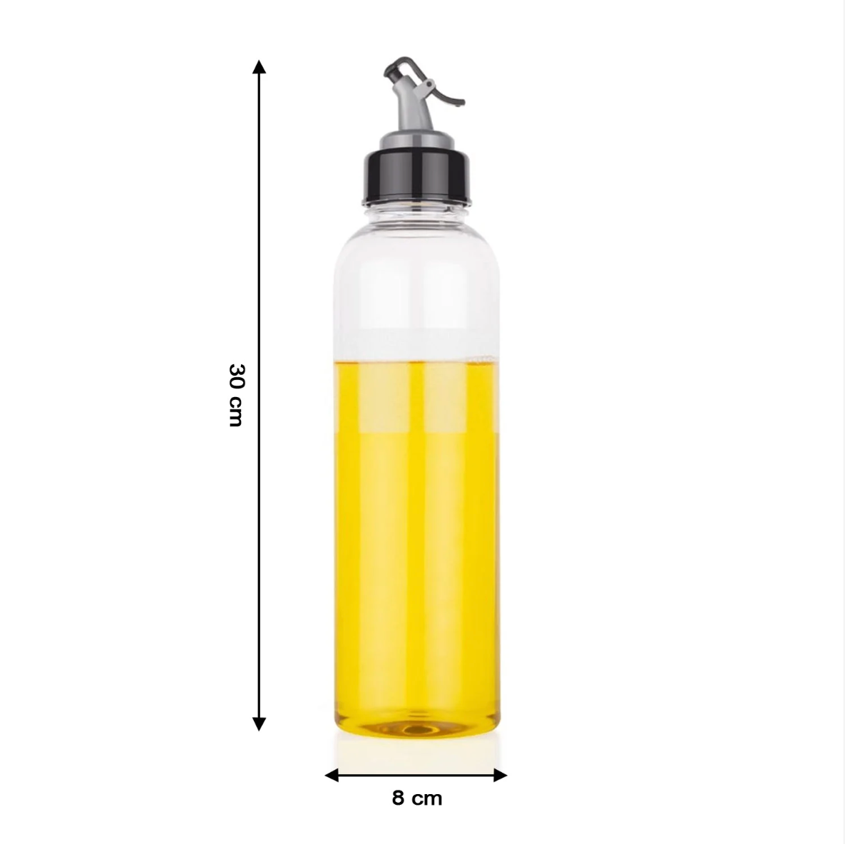 1L Clear Oil Dispenser with Lid & Drip-Free Spout – Plastic