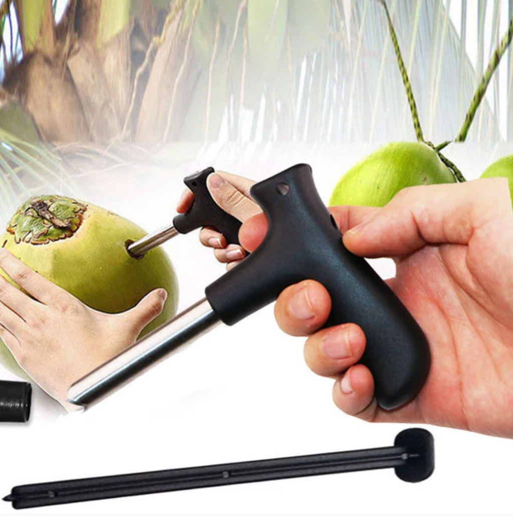 Stainless Steel Coconut Opener Driller Tool | Easy Tap & Drink in Seconds