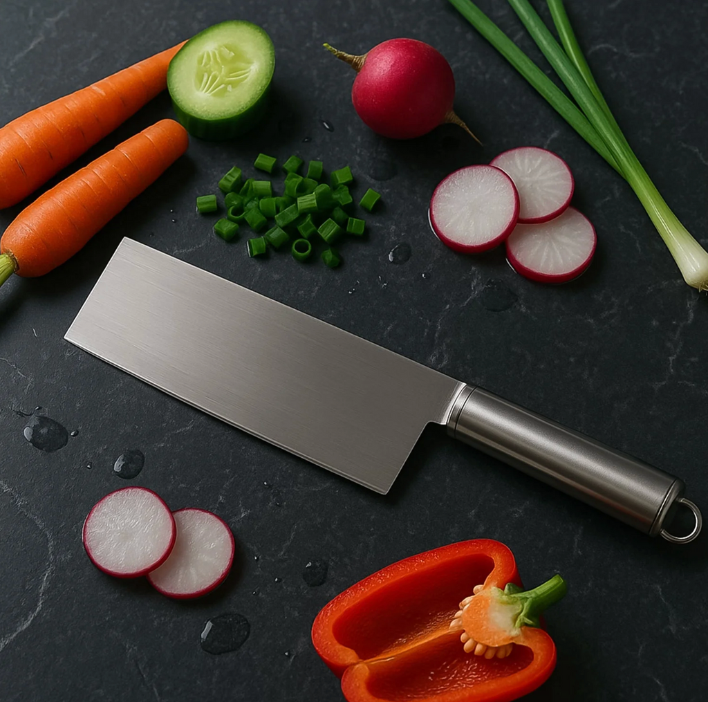 Professional Stainless Steel Vegetable Cleaver Knife | Ultra-Sharp Kitchen Chopper