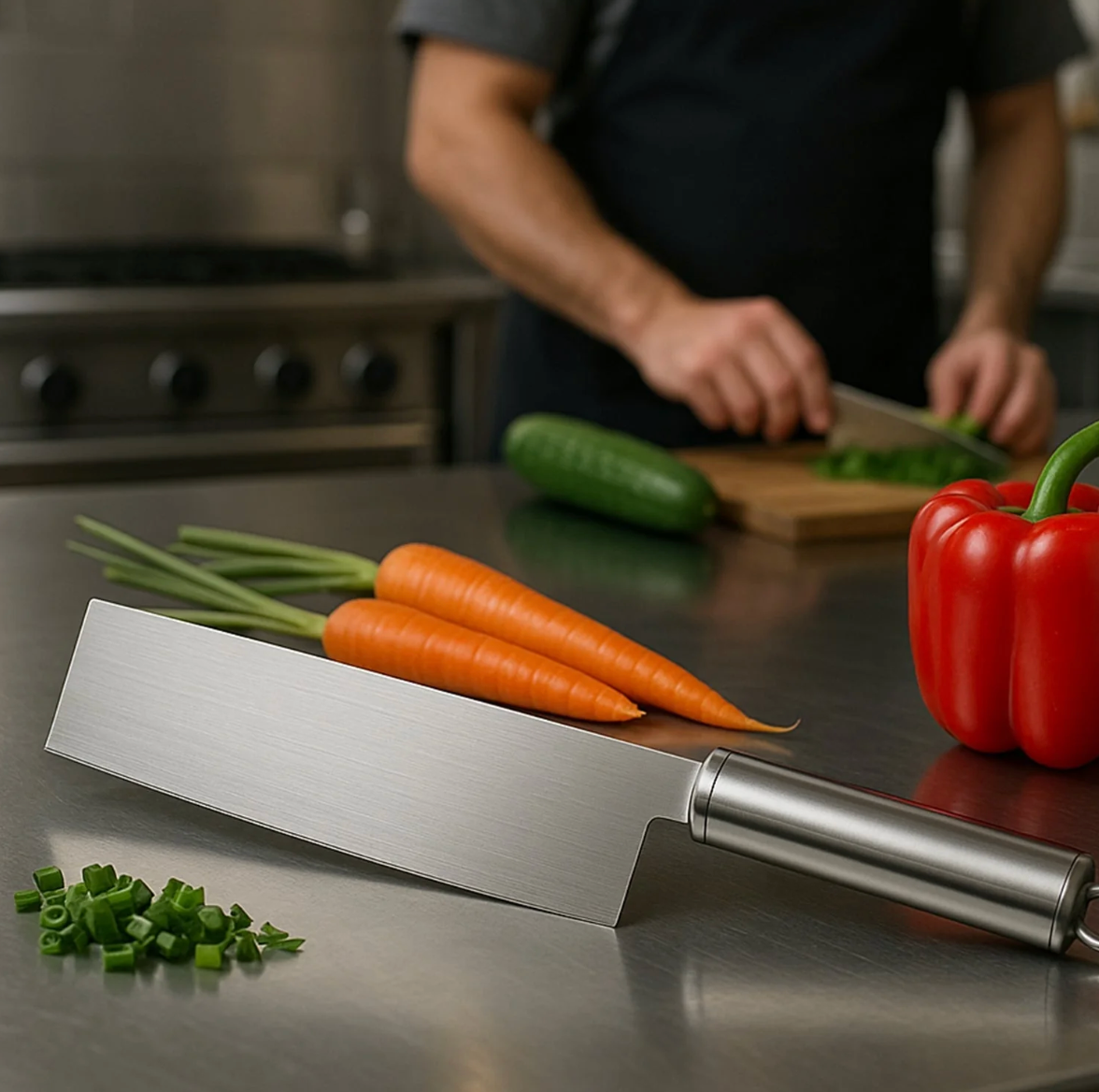 Professional Stainless Steel Vegetable Cleaver Knife | Ultra-Sharp Kitchen Chopper