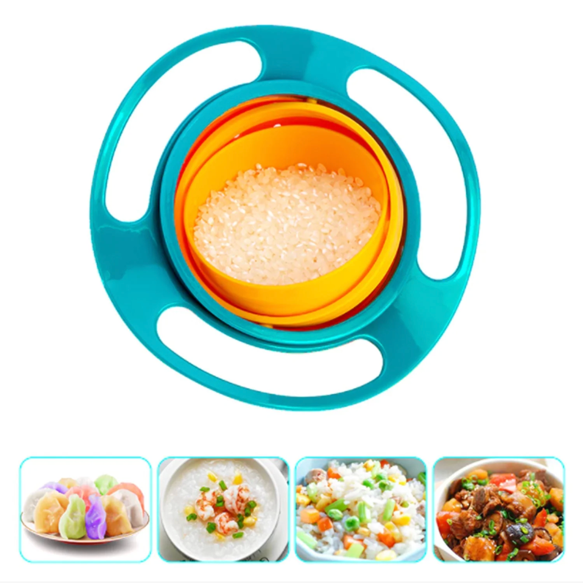 Gyro Rotating Baby Bowl | Spill-Proof Food Bowl for Kids & Toddlers