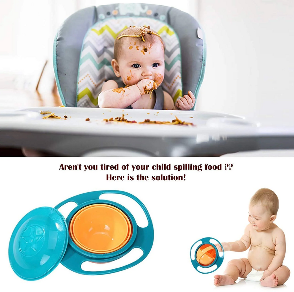 Gyro Rotating Baby Bowl | Spill-Proof Food Bowl for Kids & Toddlers