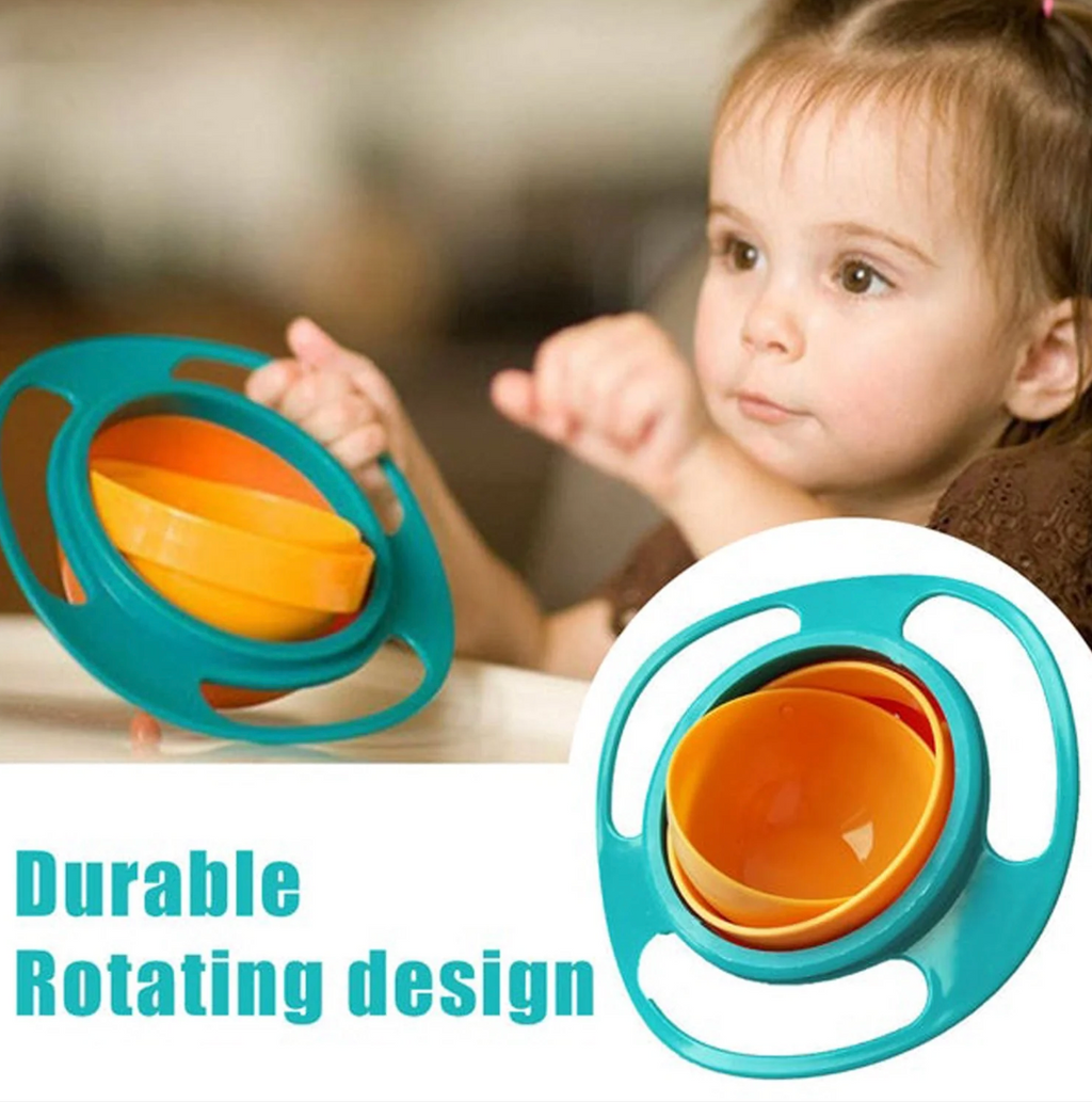 Gyro Rotating Baby Bowl | Spill-Proof Food Bowl for Kids & Toddlers