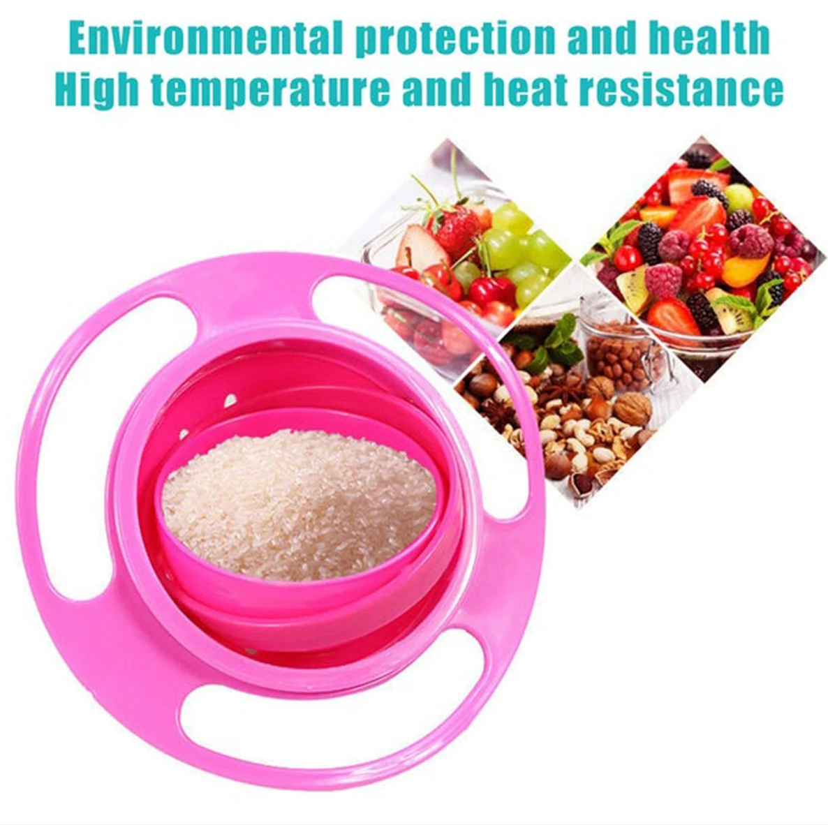 Gyro Rotating Baby Bowl | Spill-Proof Food Bowl for Kids & Toddlers