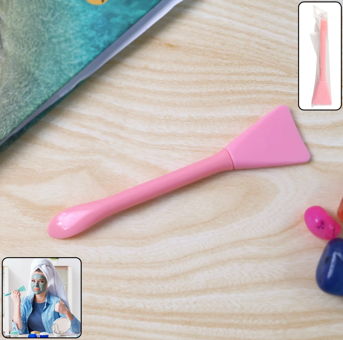 Facial Mask Applicator Spatula – Soft Silicone Beauty Tool (1 Pc)