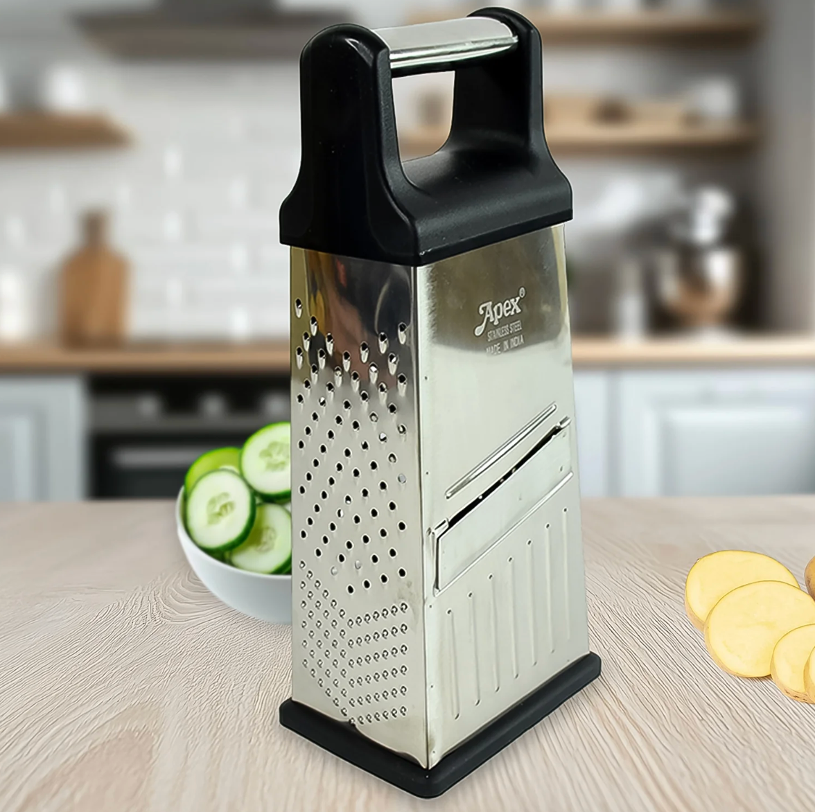 Apex 5-in-1 Stainless Steel Multipurpose Slicer & Grater