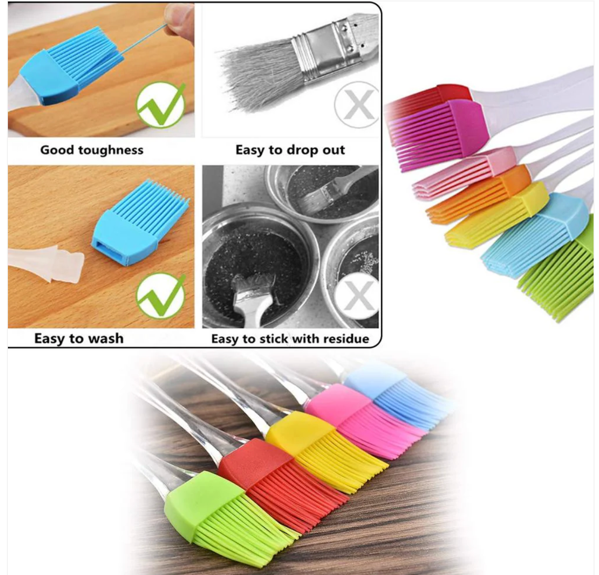 Spatula and Pastry Brush for Cake Mixer